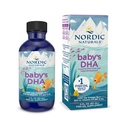 Naturales nórdicos DHA del bebé, desarmado - 2 oz - 1050 mg Omega-3 + 300 UI Vitamina D3 - Apoya el desarrollo del sistema nervioso, visión y nerviosismo en bebés - no GMO - Serviciones mayo Vary