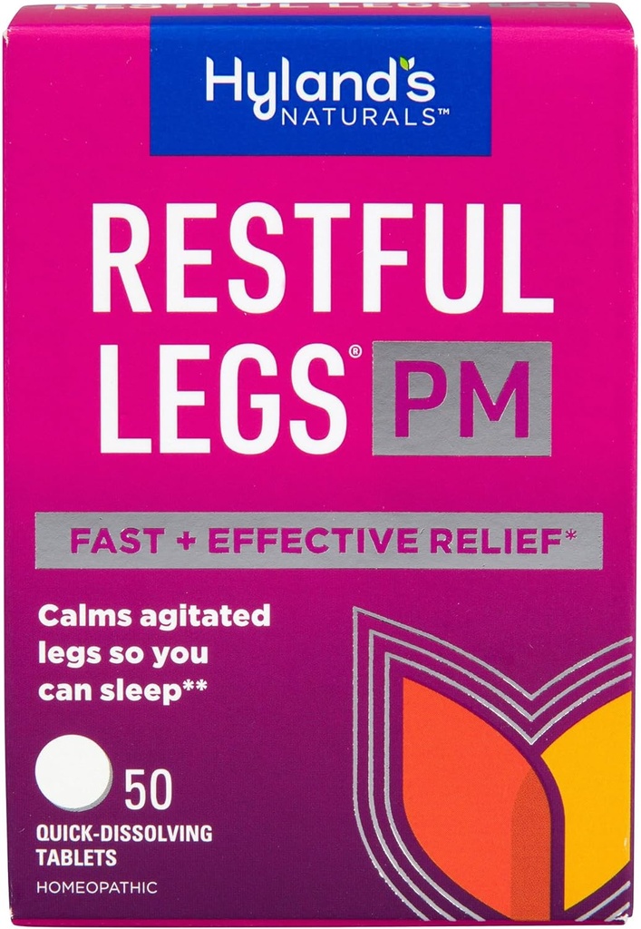 Las piernas respetuosas de Hyland PM, Fórmula nocturna, calma las piernas agitadas para que puedas dormir, 50 tabletas rápidas de disolución (Pack of 3)