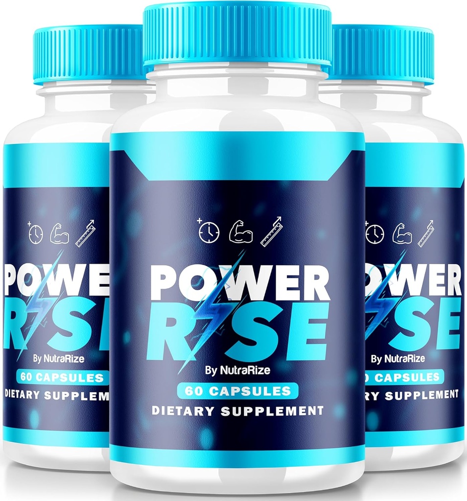 (3 Pack) Power Rise for Men, Official PowerRise for Men Pills, All Natural Male Support for Peak Performance and General Health, Premium Power Riser En Capsulas Pastillas Review (180 cápsulas)