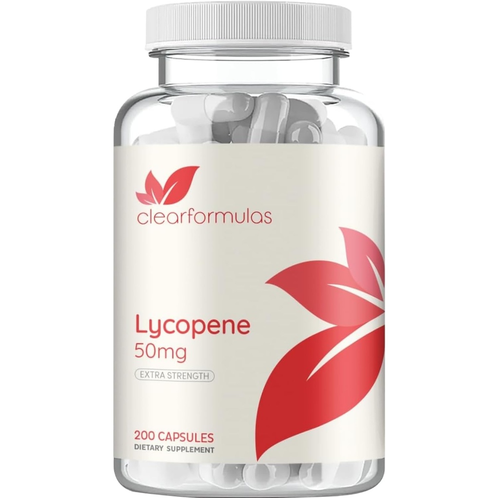 Suplemento de Lycopeno Basado en Tomato - Extra Strength Lycopene 50mg Non-GMO Super Potent Antioxidant y Carotenoide Heart and Prostate Health Supplement for Men - Made in a cGMP US Lab (200 Servings)