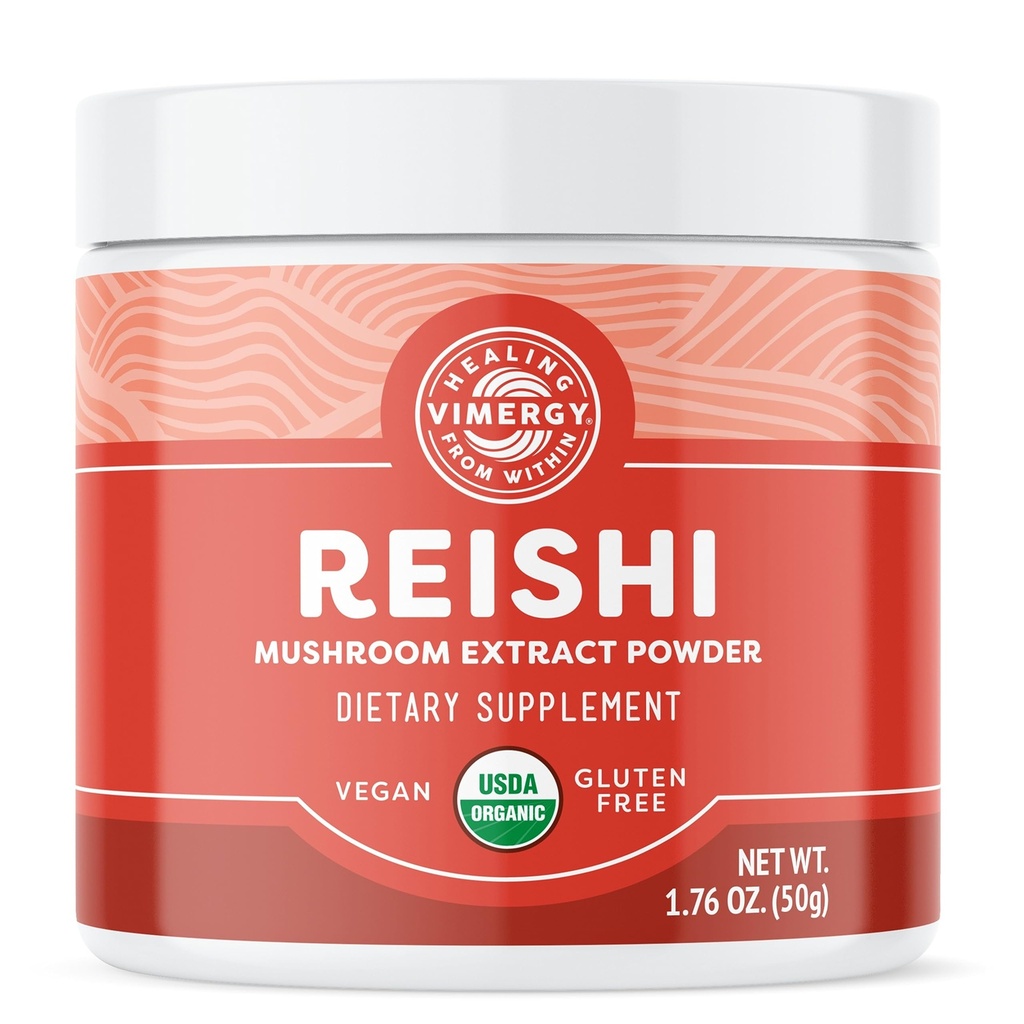Vimergy Reishi Powder – Superfood Cellular Support* – Beneficios Immune Health* – USDA Certified Organic, Vegan, Paleo-Friendly, Gluten-Free – 33 Servimientos