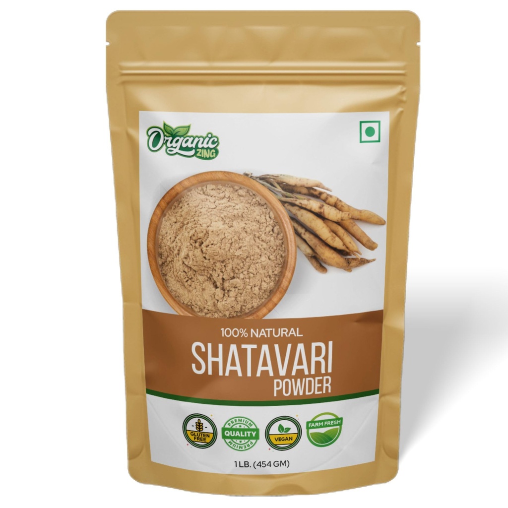 Polvo de Shatavari ecológico para la salud 16 oz (454 gramos) Pack de 1