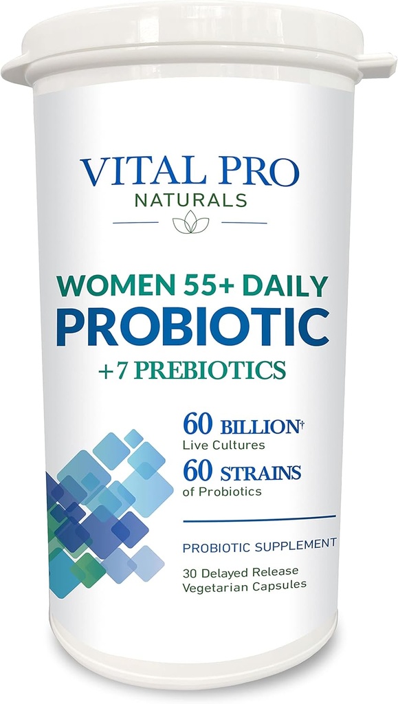 Vital Pro Naturals - Mujeres 55+ Probiótico diario más Prebióticos 30 cápsulas