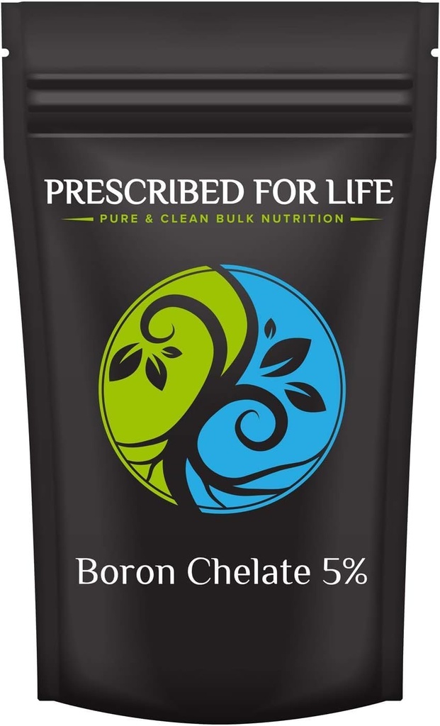 Prescrito para el Aguijón de la Vida 5% Polvo, Suplemento Natural de Borón para Hombres y Mujeres, Gluten Free, Vegan, No GMO (340g)