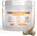 Peak Revival-X Turkesterone Tongkat Ali Suplemento (500mg Ajuga Turkestanica + 250mg Tongkat Ali) 60 Capsules-Turkesterone Suplemento 1000mg - Muscle Strength &amp; Recovery Support - Made in The USA