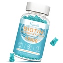 Biotina y colágeno Gummies con B12, Esquí de pelo y uñas Vitaminas Gummies para el crecimiento del cabello, Esquí de reluz &amp; uñas fuertes - Blueberry Flavor, Azúcar Gratis, 60 Ct