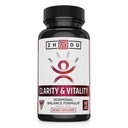 ZHOU Clarity and Vitality (Formerly DHEA) 50 mg, Hormonal Balance Formula for Women ' Men, Healthy Aging, Non-GMO, Vegan, Gluten Free, 60 cápsulas