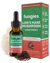 Fungies Lion's Mane Mushroom Liquid Drops, Chocolate - Tintura con Lions Mane Extract soporta Brain Fog, Focus, Memory & Healthy Mood - Mushroom Complex Supplement for Adults - 30 Servings