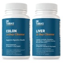 Dr. Tobias Colon 14 Day Cleanse " Liver 21 Day Cleanse Supplements, with Fiber, Herbs " Probiotics, Solarplast, Artichoke, Milk Thistle, Supports Gut and Liver Health.