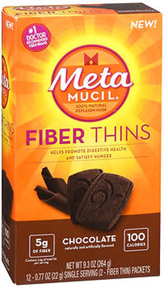 Pantalones de fibra de Metamucil, Chocolate, 12 Packets, 9.3 oz - Pack de 2