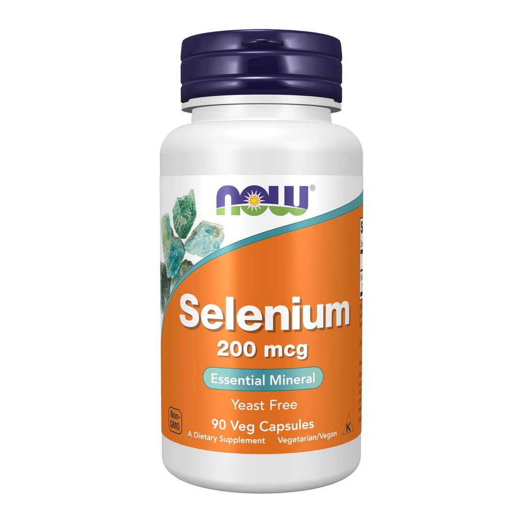 AHORA Suplementos de alimentos, Selenio (L-Selenomethionine) 200 mcg, Mineral esencial*, 90 cápsulas de verduras