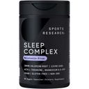 Sports Research® Sleep Complex-Melatonin-Free Vegan Capsules - con Valerian Root, GABA, L-Theanine, Magnesium & 5-HTP - 30 Servimientos