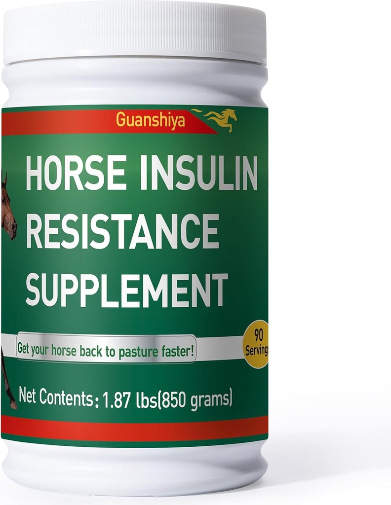 Suplemento de resistencia a la insulina para caballos - Tratamiento de la laminitis-Laminitis natural Polvo herbario para pies de tensión " Laminitis crónica, 1.87lb (90-Day Supply)