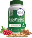 Salud Thru Nutrition GlucoPro Max - con 1.500mg Berberine, Chrominex + Chromium, y 1000mg Cinnamon peru Vegan, Non-GMO, Gluten Free ← Pack of 180