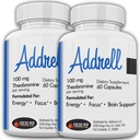 Addrell 2 Pack Energy Stimulant Pills- Study Supplement Alternative Pill, Natural Nootropic Supplements " Cognitive Enhancer Substitute to Elevate Mental Clarity- 120 Capsules