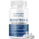 Neuro Tech IQ Brain Supplement Neurotech Iq Focus Formula Pills (60 cápsulas)