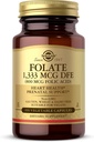 Solgar Folate 1,333 mcg Dietary Folate Equivalent (800 mcg Folic Acid), 100 cápsulas vegetales - Heart Health, Healthy Nervous System, Prenatal Support - Non-GMO, Vegan, Gluten Free - 100 Servings