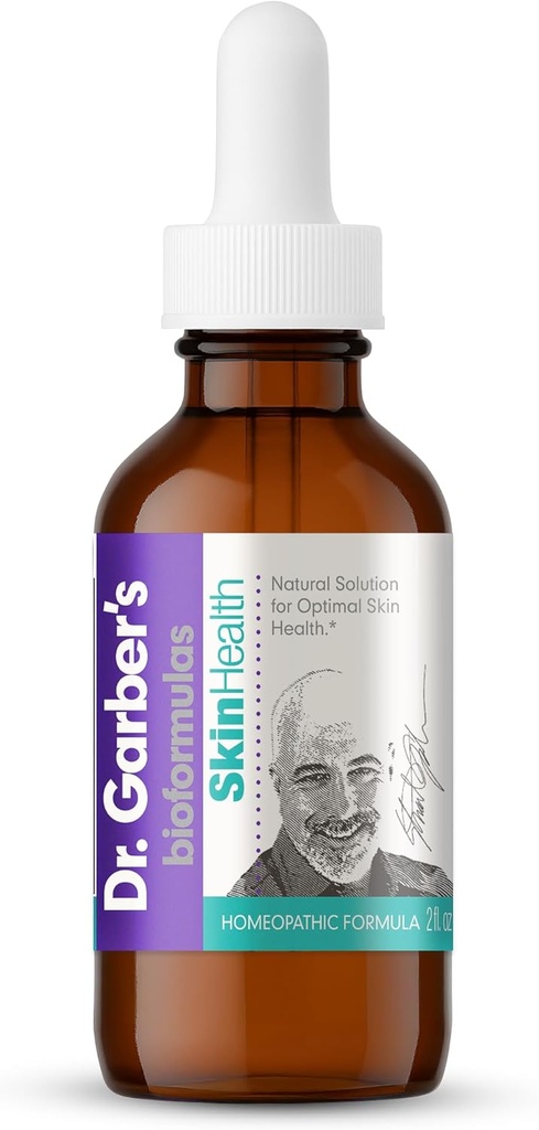 Dr. Garber's Natural Solutions Skin Health Oral Drops - Gemmotherapy Liquid Supplement for Itchy " Dry Skin, Acne, Eczema, " Allergy Relief, Promotes Healthy Skin to Look and Feel Better - 60ml