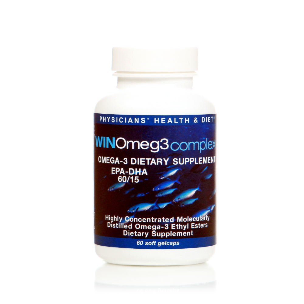 WINOmeg3complex 60/15 EPA - DHA Pharmaceutical-Grade Omega 3 (60 Cuenta/30 Serviciones) 1080mg EPA