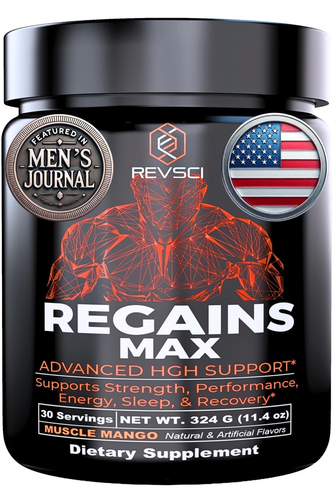 HGH Suplementos para Hombres &amp; Mujeres, REVSCI Regains Max Amino Acids Suplemento, Post Workout Recovery Powder, Anabolic Muscle Recovery &amp; Muscle Builder for Hombre, HGH Human Growth Hormone Booster Suplemento
