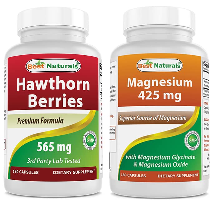 Best Naturals Hawthorn Berry 565 mg &amp; Magnesium Glycinate 425 mg