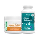 Jigsaw Health Bundle tóxico Adrenal Cocktail, 60 Servings (Jar), y Alaskan Cod Liver Oil, 180 Softgels