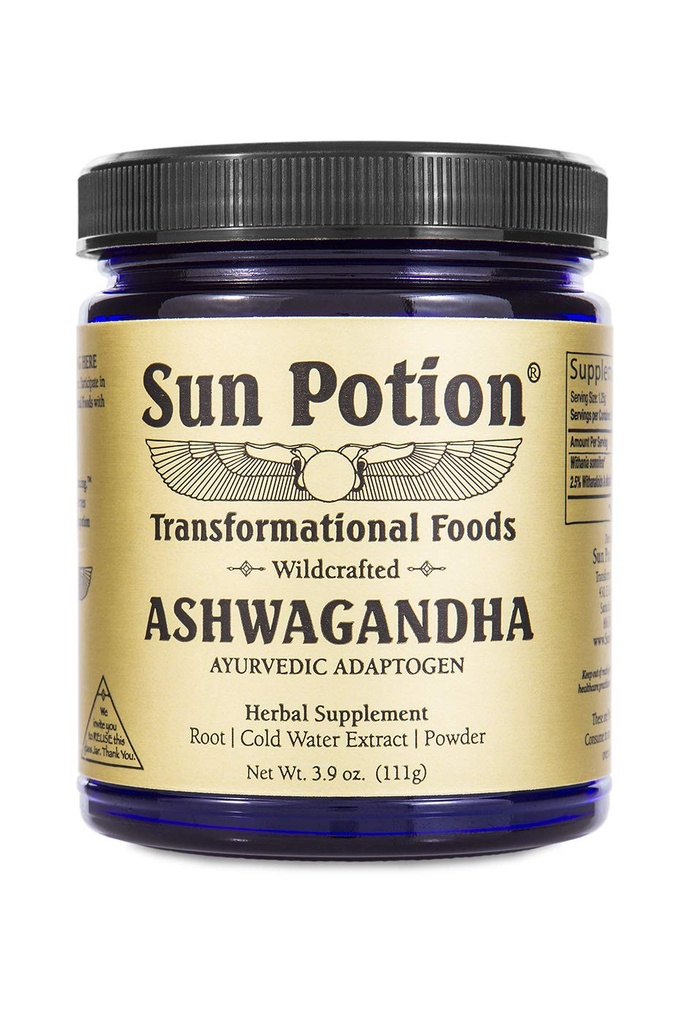 Potion Sun Ashwagandha (Wildcrafted) ← 111 Grams tención 88 Servings