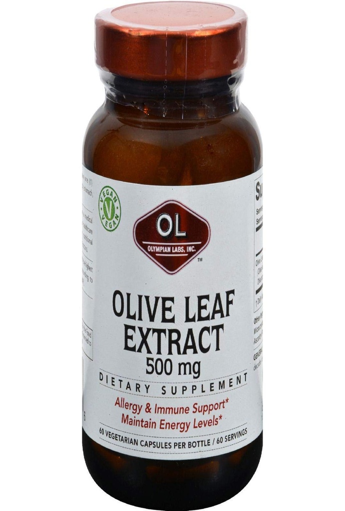 Olympian Labs Olive Leaf Extracto, 500mg 60 Cápsula