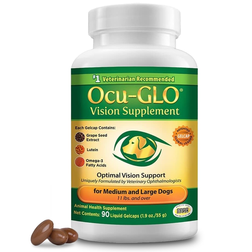 Ocu-GLO para perros medianos a grandes, 11+ lb, 90 cuenta