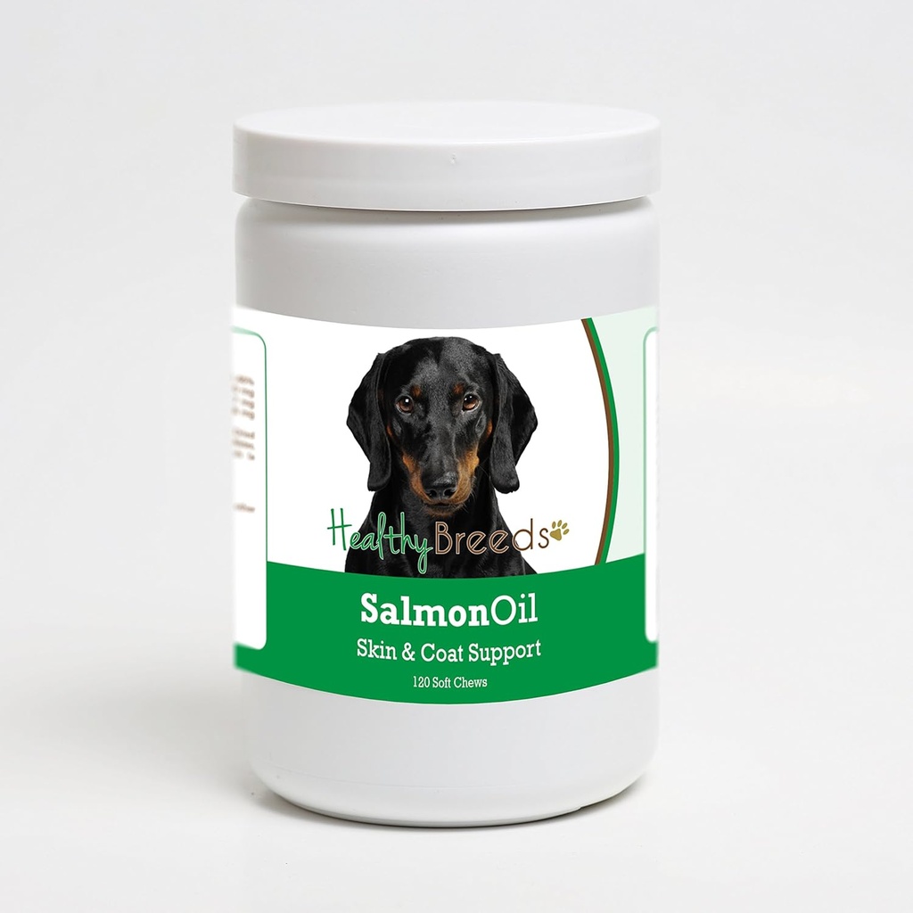 Hierbas saludables Dachshund Salmon Oil Soft Chews 120 Conde