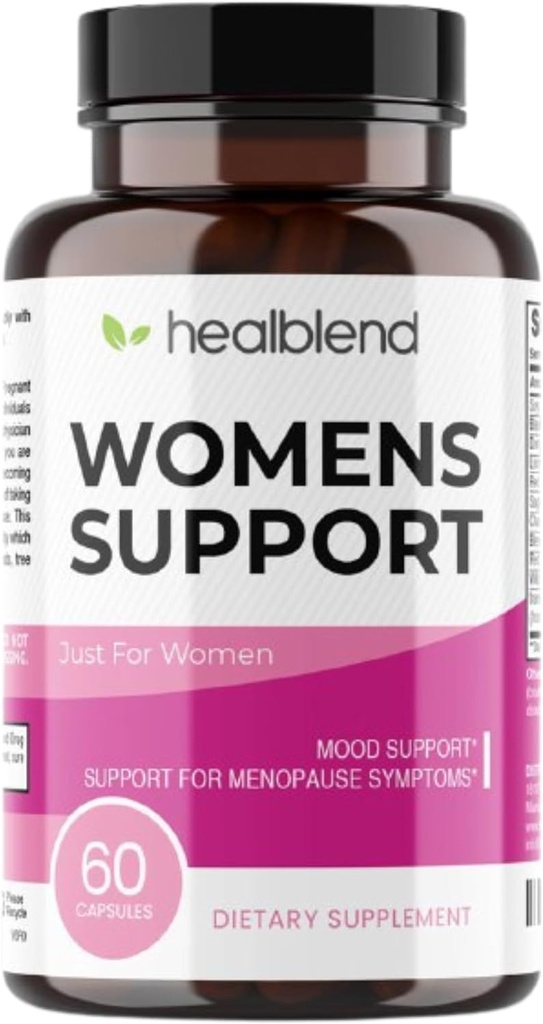 Complejo de Apoyo a las Mujeres Fórmula Avanzada - Suplemento de Apoyo Femenino para Flashes calientes, Suelos nocturnos, Síntomas de Perimenopausa y Menopausa - Regulación hormonal Naturalmente - 60 cápsulas