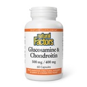 Factores naturales Glucosamina " Condroitina - Soportes Conjuntos saludables " Tejido conectivo - Sin gluten " - 60 cápsulas (20 piezas)