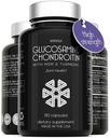 Glucosamine Chondroitin MSM with Turmeric - High Strength Joint Support Supplement for Adults Men ' Women - 90 Capsules - 1500mg Glucosamine Sulfate per Serving