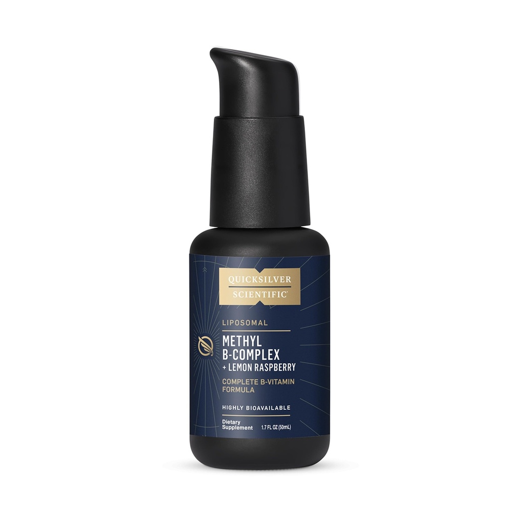 Quicksilver Scientific Methyl B Complex - Vitamina Líquida con Absorción Liposomal Superior de Vitamina B12, Folate, Vitamina B6, Riboflavin, Biotina, Ácido Pantoténico, Vitamina B1, Niacina (50 ml)