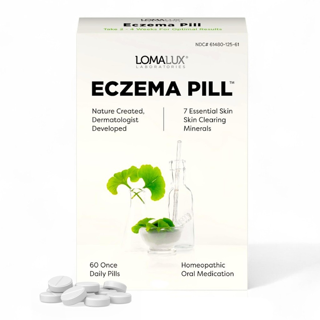 Píldoras Loma Lux Eczema – Remedio para el Tratamiento Natural del Eczema – Desarrollado Dermatólogo – 7 Minerales Despejados " Prevent Severe Eczema Scaling, Rash, Anti Itch Skin Body Face for Adults, Kids, Toddlers