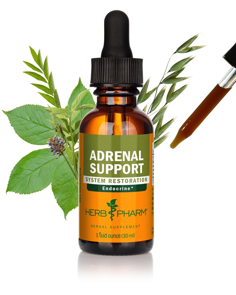 Herb Pharm Soporte Adrenal Fórmula Herbal Líquida con Eleuthero y Extractos Líquidos de Licorice - 1 onza