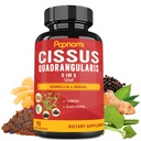 Super Cissus Quadrangularis Extracto Cápsulas con Boswellia, Guggul, Turmeric, Pepper ¦