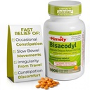 Laxative Bisacodyl 5mg Tablets - Laxantes estimulantes para el estreñimiento Actuación rápida " Gentle - Alivio del estreñimiento de la noche para adultos -1000 Tablets