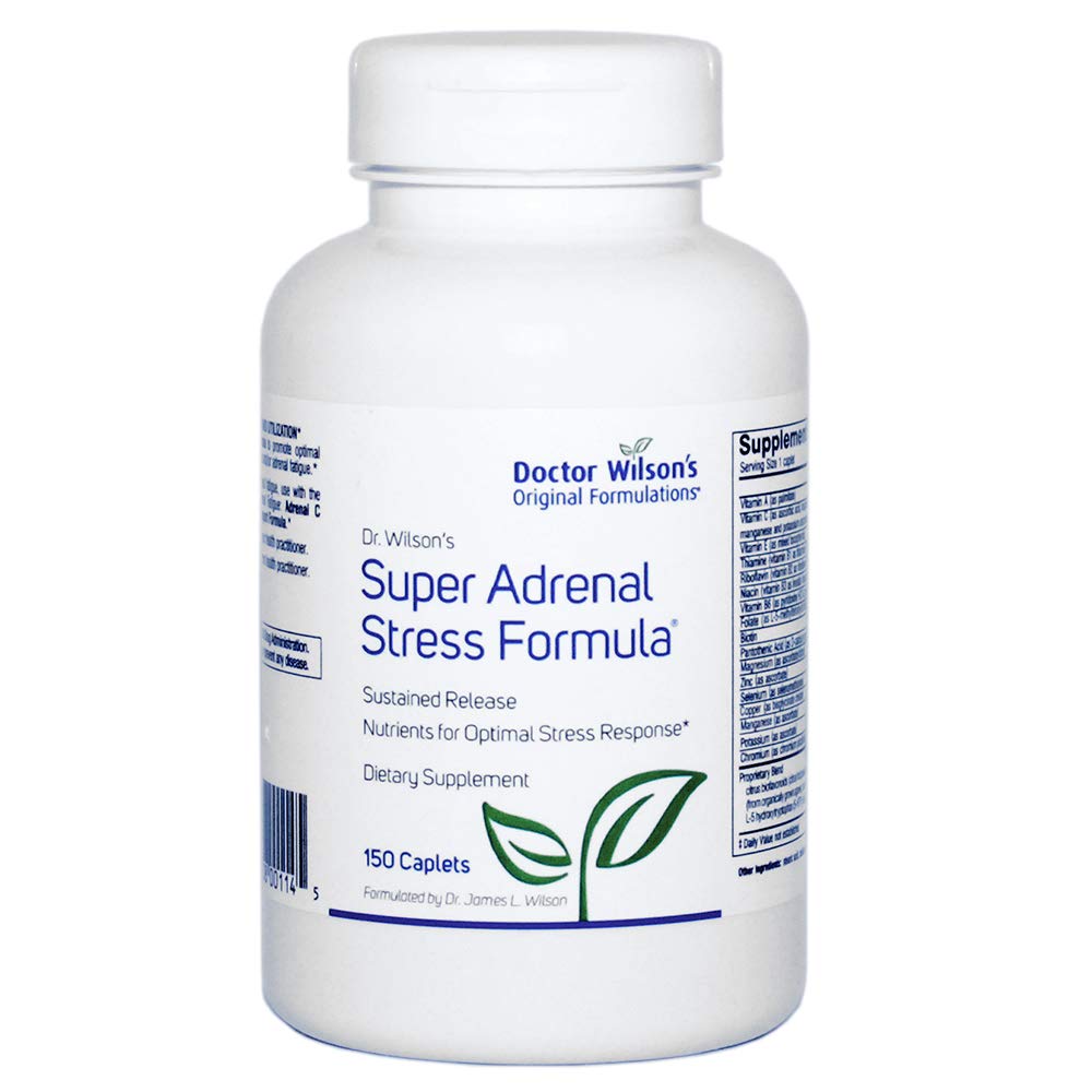 Fórmulas originales de Doctor Wilson Super Adrenal Stress Fórmula 150 caplets Adrenal, HPA Axis, Fatiga y Apoyo energético