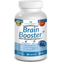40-en-1 Suplemento de Booster de Cerebro para Focus, Memory, Clarity, Energy TEN Advanced Vitamins Plus eBook Silencio para Hombres &amp; Mujeres, Función Cognitiva Apoyo Nootropic con DMAE, Mind Health Formula Ø 60 Capsules