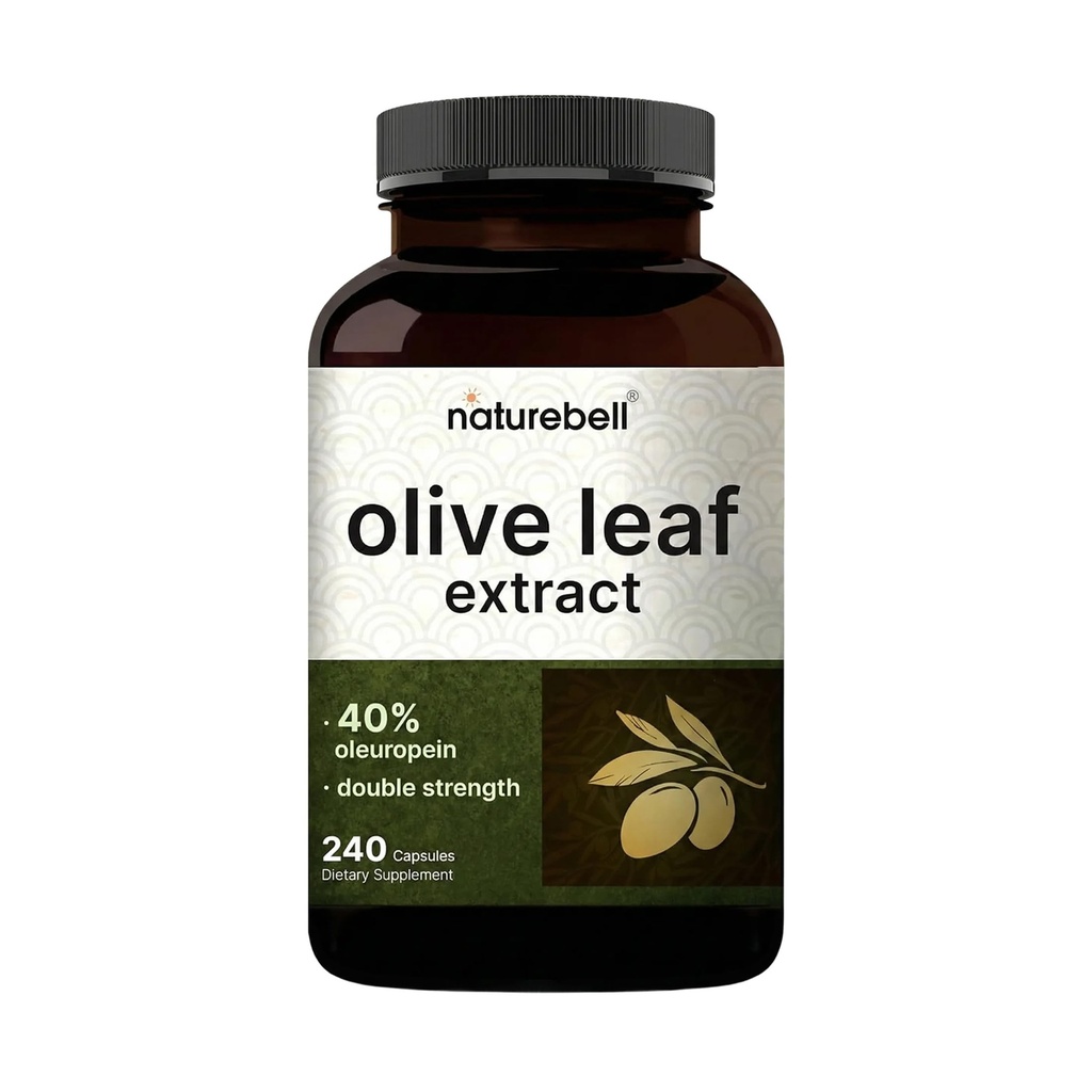 Extracto de la hoja de oliva 30000mg, 240 cápsulas ← 40% Active Oleuropein, 50:1 Herbal Equivalent – Rich in Polyphenol &amp; Flavonoid Antioxidants for Immune & Heart Health – Non-GMO