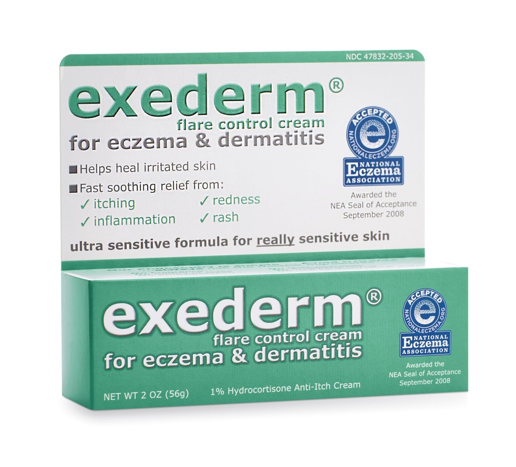 Crema de Control de Flare Exederm para Eczema & Dermatitis, 2oz