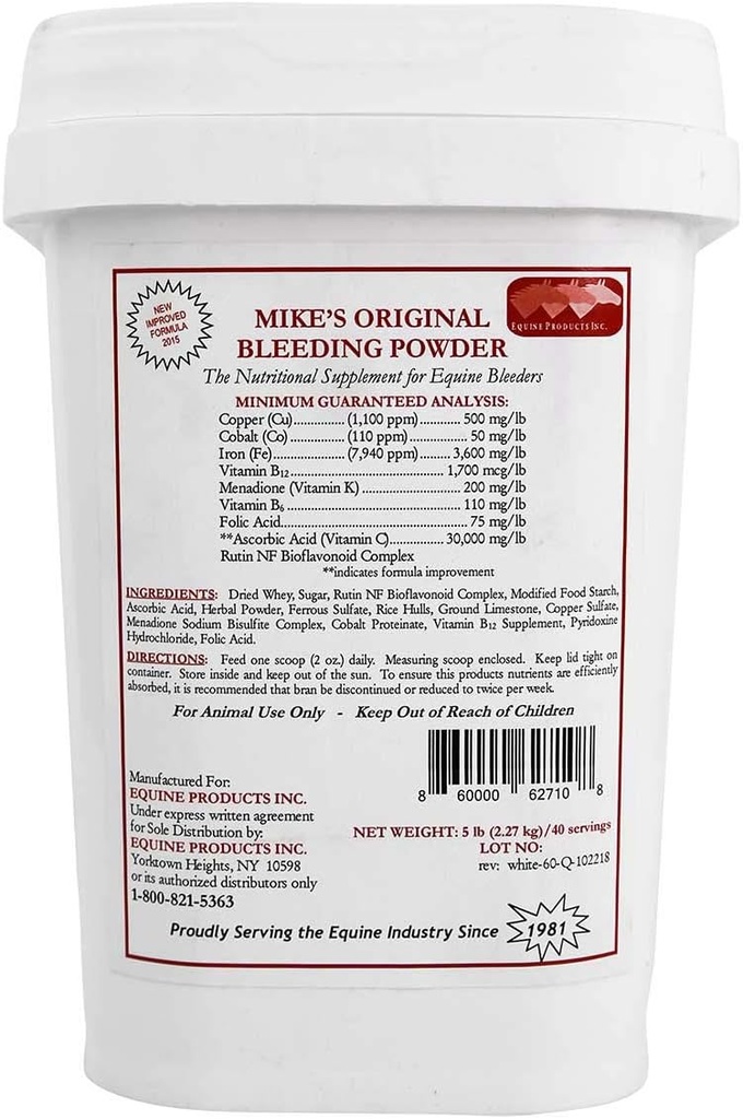 Equine Products Inc., Mikes Original Bleeding Powder 5 libras