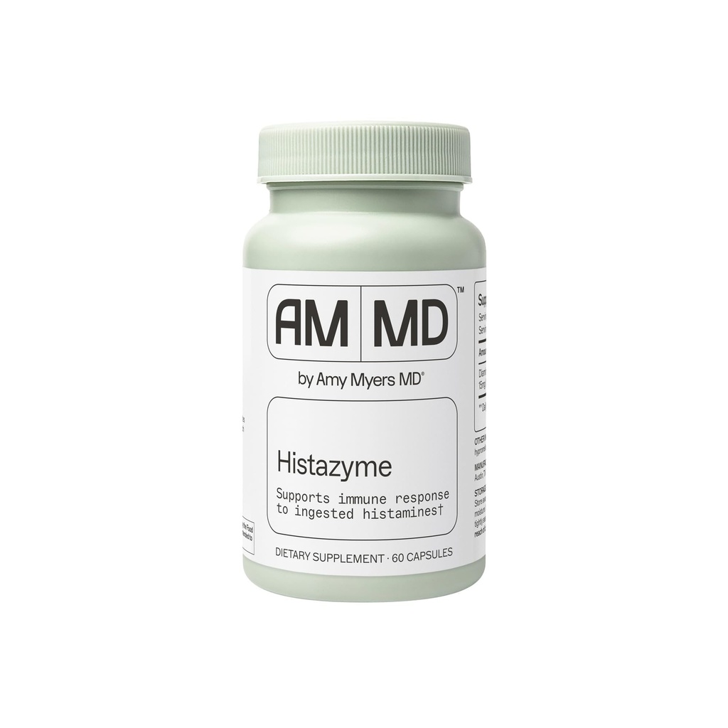 Amy Myers MD Histazyme - Diamine Oxidase Dao Enzyme Suplemento Histamine Blocker to Support Healthy Digestion, Food Derived Histamine Intolerance (HI) - 60 cápsulas - Bottle