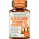 Condroitina de Glucosamina con vitamina D3 2000IU – FSA Suplementos Conjuntos Elegibles para Mujeres – Salud Conjunta, Peluquerías, Bone Health & Comfort con MSM, Vit D, Bromelain &amp; Boswellia – 120 Tabs