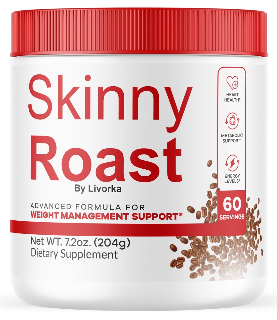 Skinny Roast - Skinny Roast Coffee Advanced Fórmula, SkinnyRoast Organic Powder, Complemento Soporte Estilo de Vida Saludable - Premium Natural Fórmula, 60 Sirve para 1 Mes