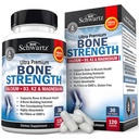 BioSchwartz Bone Strength Supplement - Gentle Non-Constipating Bone Health Supplement for Women &amp; Men with 9-in-1 Complex with Calcium Magnesium Zinc D3 K2 &amp; More - 3rd Party Tested - 1 Mes