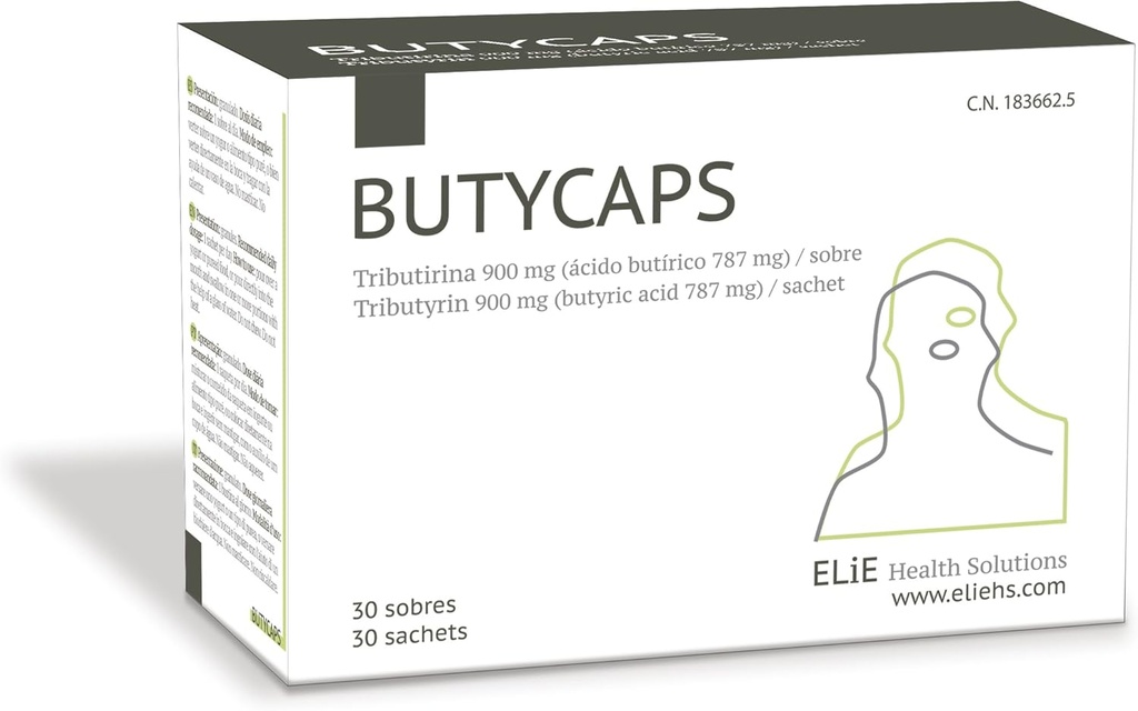 Tributyrin 900 mg - Butyric Acid 787 mg por Sachet - 30 Sachets
