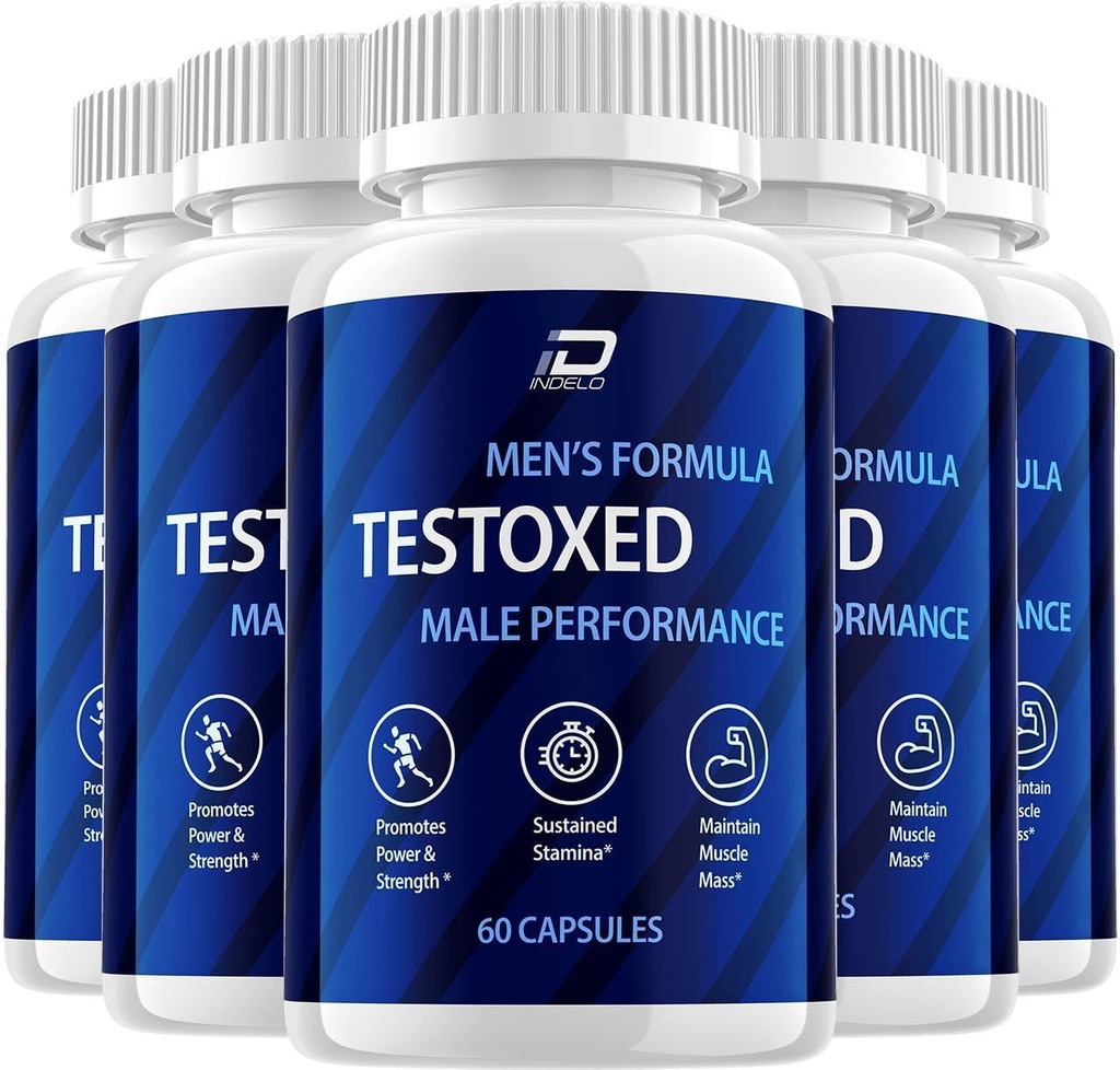 Testoxed Capsules Suplemento, Testoxed Advanced Men Wellness Support, Official Testoxed Maximum Strength Energy Performance, Testoxed Premium Dietary Formula Reviews (5 Pack - 300 cápsulas)