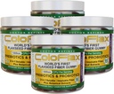 Fibra de Flaxseed Orgánica + Gummies Probióticas ANTE Constipación Alivio " Regularidad sin el cáñamo para adultos, Soluble " Insoluble Triple-Fiber Vegan Gummies - 120 Servimientos